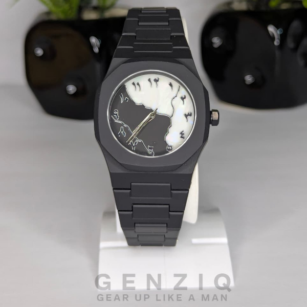 Arabic Aura Black-White Dial