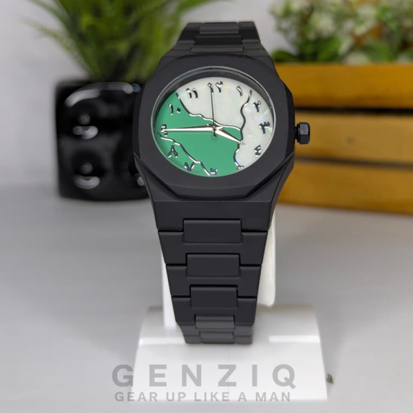 Arabic Aura Green-White Dial