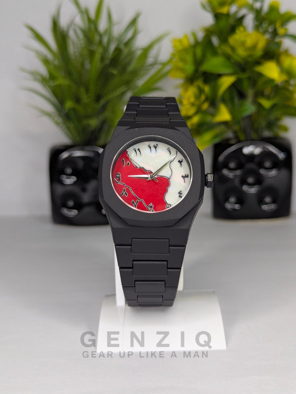 Arabic Aura Red-White Dial