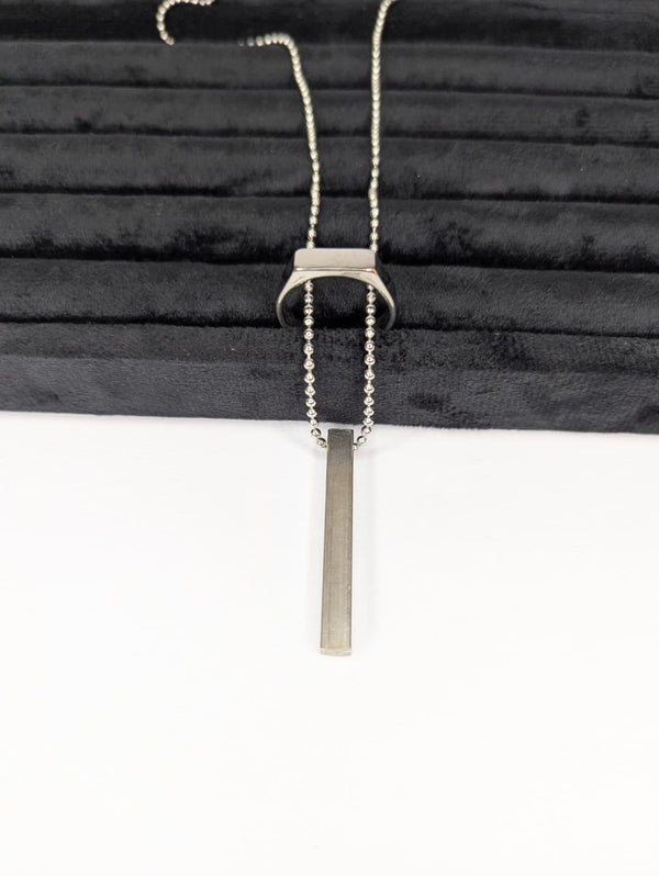 Steel-Bar Pendant & Ring Combo (2 Colours)